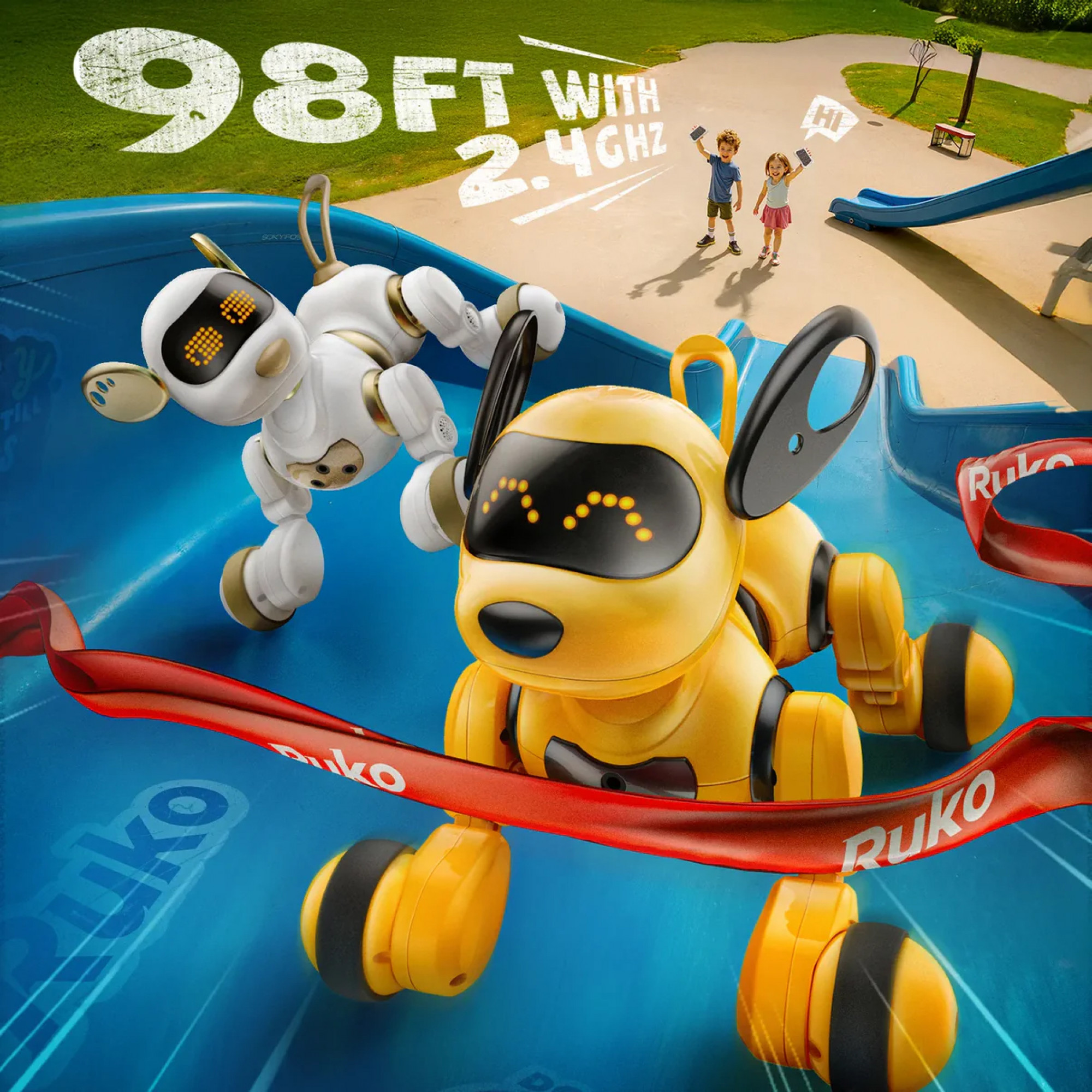 Робот Ruko 18011 RC Robot Dog Toy Color: White,Black,Yellow